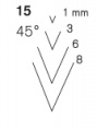 Профиль 15, V 45 градусов
