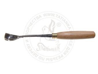 Стамеска клюкарза полукруглая, кованая  8a/30. Сталь 60С2А (с рукоятью, заточена)  BLR-8a/30